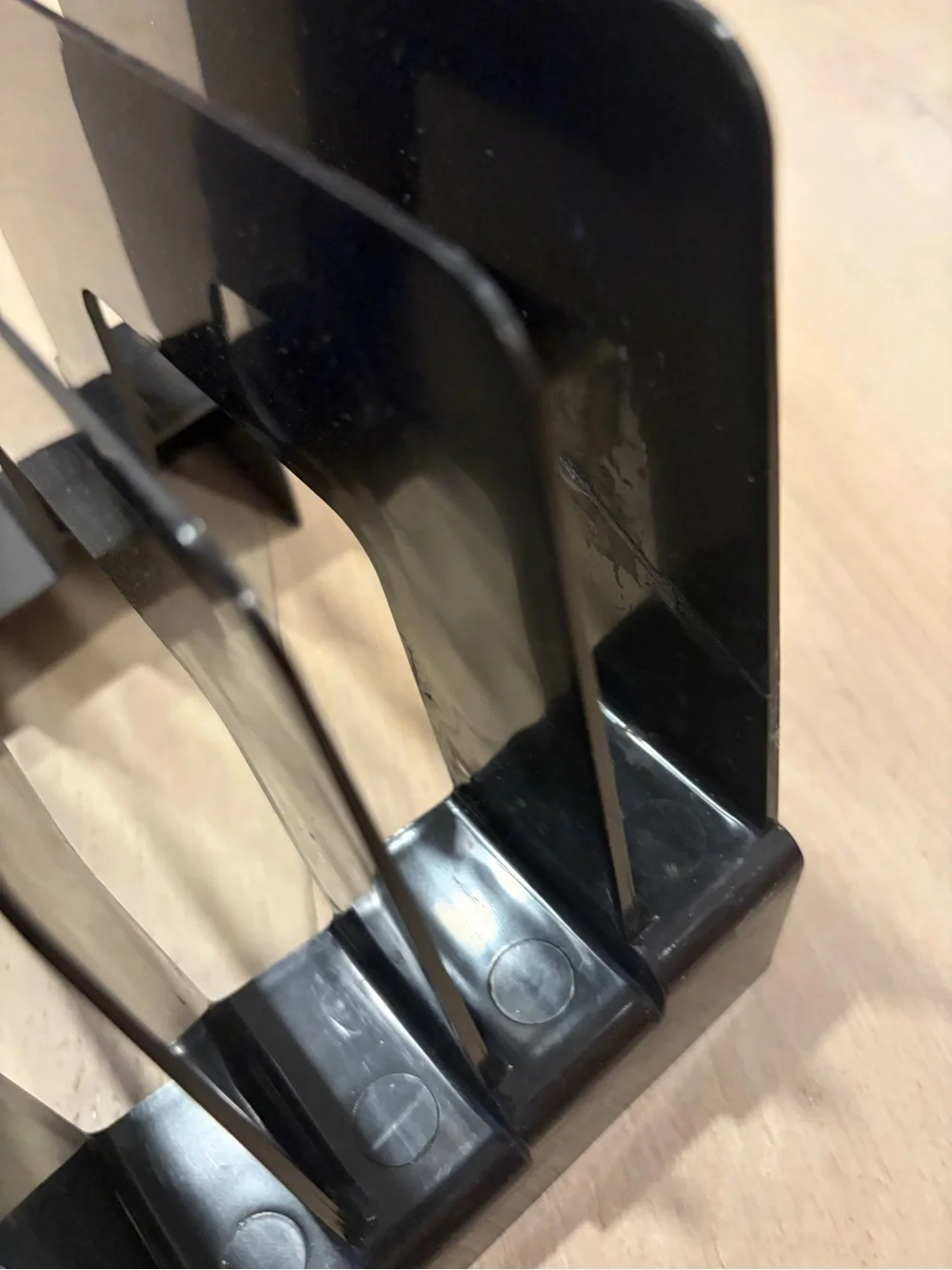 Black Acrylic Desk File Organizer with Sticky Note Set and Mini Clipboard
